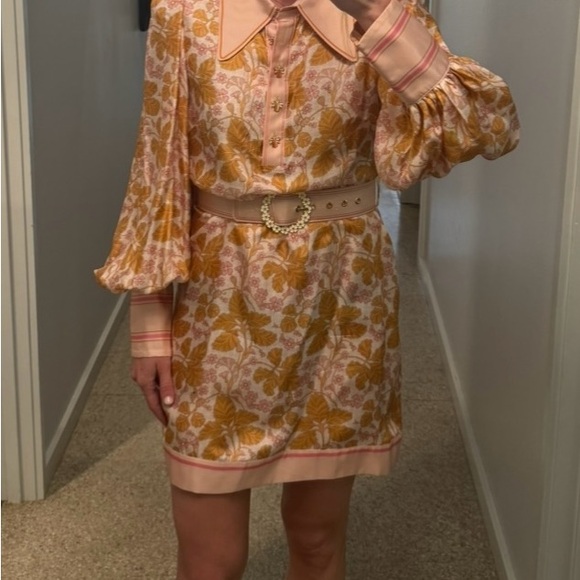 Zimmermann Kaleidoscope Belted Floral Mini Dress US size 2-4 - Picture 6 of 7